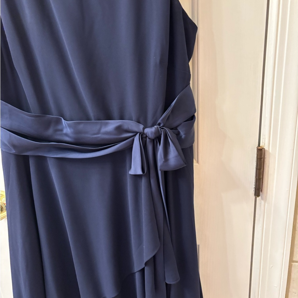 Chaps Blue Sleeveless A-Line Cocktail Dress - Picture 2 of 12